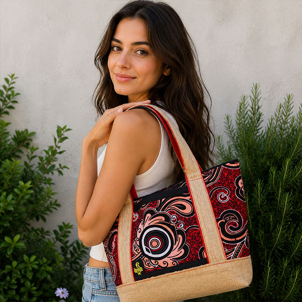 Borsa in iuta e wax